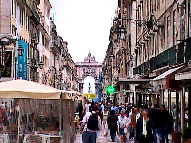 Lisbon - Street Scene WIth Arch